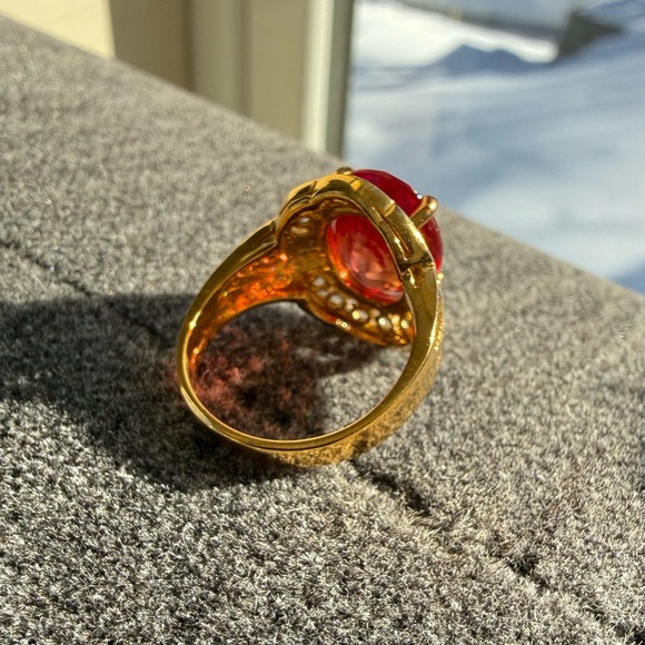 3/$100 Sunset Orange Sapphire Ring size 6.5 - Picture 5 of 5